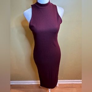 Sleeveless Mock Turtleneck Maxi - M